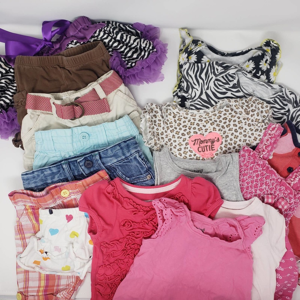 12 Month Baby Girl Assorted Jumping Beans Circo Lot of 16 Clothes